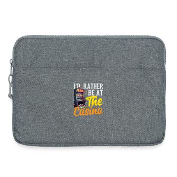 À la machine à sous de casino au poker - Sacoche pour ordinateur portable 15 pouces - gris chiné - Devant