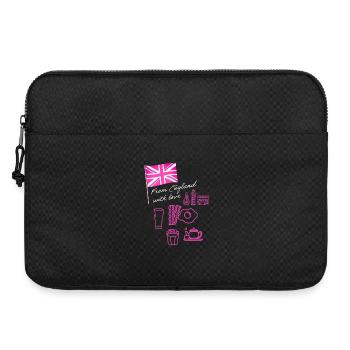EXANGLIA (Pink + Weißer Text) - Laptoptasche 15" - Schwarz - Vorne