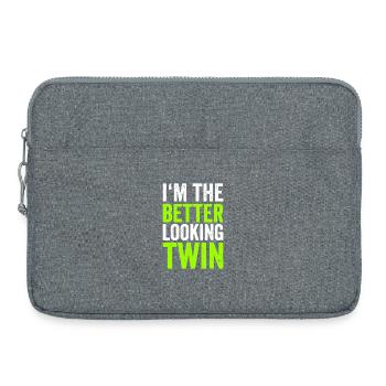 Better Looking Twin Neon Typography - Laptop bag 15" - heather grey - Front