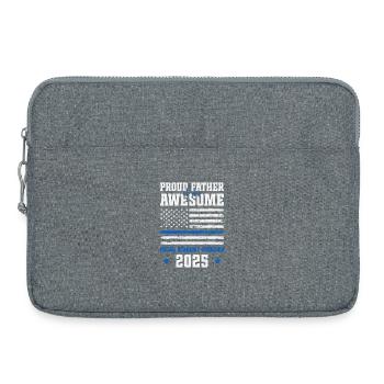Père fier d’une académie de police géniale - Sacoche pour ordinateur portable 15 pouces - gris chiné - Devant