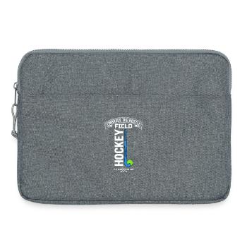 Field Hockey Motivation Hustle Saying - Laptop bag 15" - heather grey - Front