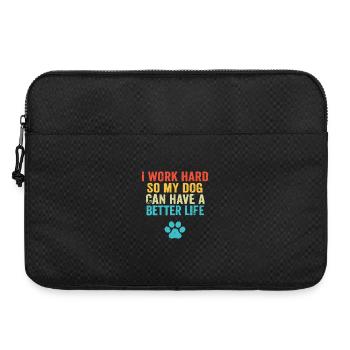 Dog Lover Hustle Tee - Laptop bag 15" - black - Front