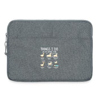 Temps libre de la vie de canard - Sacoche pour ordinateur portable 15 pouces - gris chiné - Devant