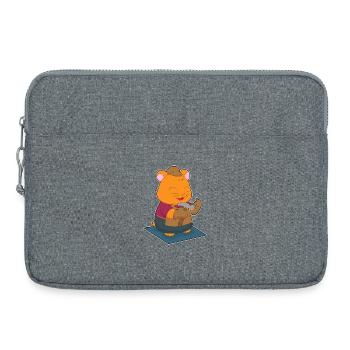 Hamster Carpenter Hammer Craft - Laptop bag 15" - heather grey - Front
