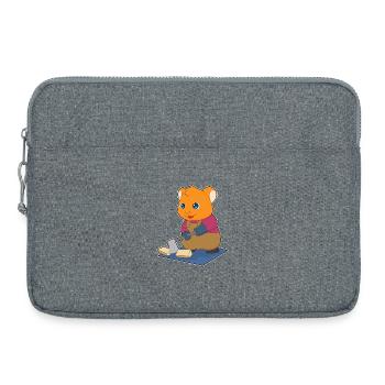Forêt de hache de bûcheron hamster - Sacoche pour ordinateur portable 15 pouces - gris chiné - Devant