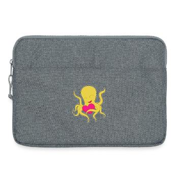 Cœur de pieuvre - Sacoche pour ordinateur portable 15 pouces - gris chiné - Devant