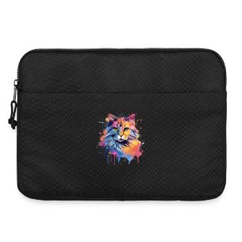 American Bobtail Cat Face - Laptop bag 15" - black - Front