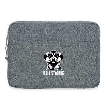 Suricate arrête de fixer - Chemise drôle d’animal - Sacoche pour ordinateur portable 15 pouces - gris chiné - Devant