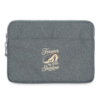 Dackel Schatten - Laptoptasche 15" - Grau meliert - Vorne