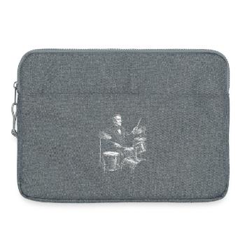William Henry Harrison plays drums - Laptop bag 15" - heather grey - Front
