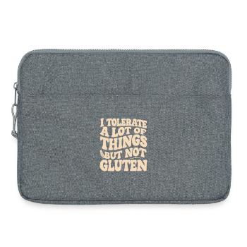 Gluten Nein, Toleranz Ja Shirt - Sacoche pour ordinateur portable 15 pouces - gris chiné - Devant