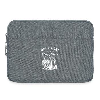 Movie Night is my Happy Place Kino Film Popcorn - Laptoptasche 15" - Grau meliert - Vorne
