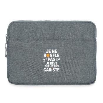 Je Ne Ronfle Pas Cariste Humour Cadeau Collègues - Sacoche pour ordinateur portable 15 pouces - gris chiné - Devant