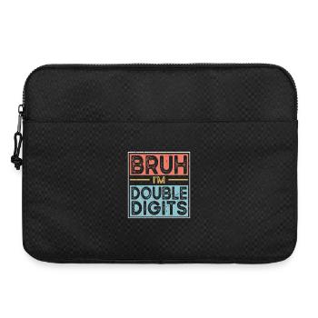 Mec, je suis à deux chiffres - Sacoche pour ordinateur portable 15 pouces - noir - Devant