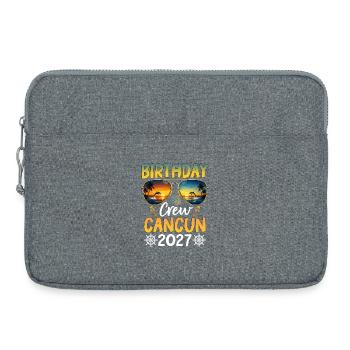 Birthday Crew Cancun 2027 - Laptop bag 15" - heather grey - Front