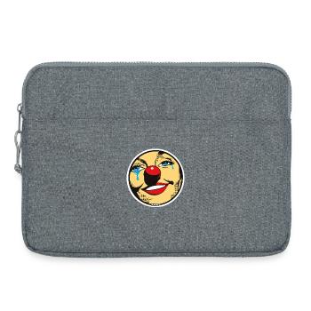 Pop Art Crying Clown Aufkleber - Laptoptasche 15" - Grau meliert - Vorne