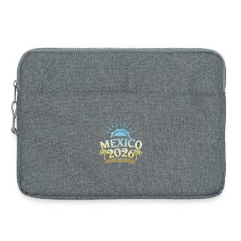 Mexiko 2026 Bunt - Laptoptasche 15" - Grau meliert - Vorne