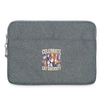 Celebrate Cat Diversity Katzenliebhaber - Laptoptasche 15" - Grau meliert - Vorne