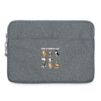 Comment reconnaître les chats : diagramme drôle de chat - Sacoche pour ordinateur portable 15 pouces - gris chiné - Devant