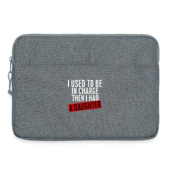 Dann habe ich das Sagen bekommen. Ich hatte eine Tochter. Komischer Vater. - Laptoptasche 15" - Grau meliert - Vorne