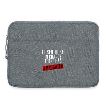 Dann habe ich das Sagen bekommen. Ich hatte eine Tochter. Komischer Vater. - Laptoptasche 15" - Grau meliert - Vorne