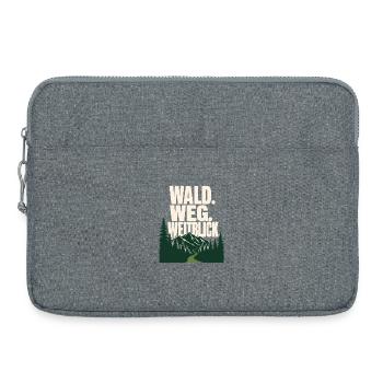Schwarzwald Wandern, Wald. Weg. Weitblick - Laptoptasche 15" - Grau meliert - Vorne