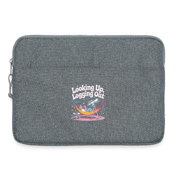 Looking Up Offline | Stargazer - Laptop bag 15" - heather grey - Front