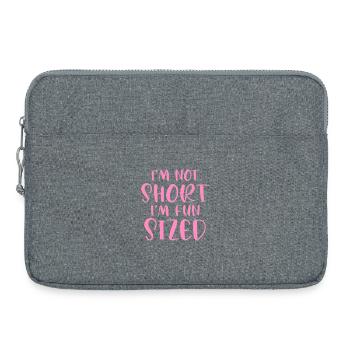 Citation humoristique rose en format amusant - Sacoche pour ordinateur portable 15 pouces - gris chiné - Devant