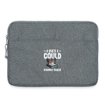 Ich Wette Ich Kann Das Drucken 3D Drucker Katze - Laptoptasche 15" - Grau meliert - Vorne