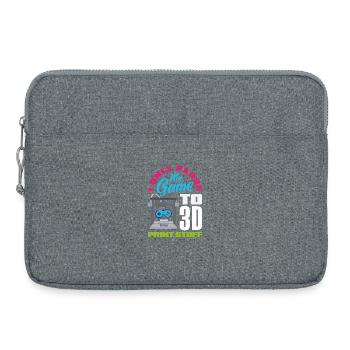 Pausiere Mein Spiel Nur Für 3D Druck Gamer - Laptoptasche 15" - Grau meliert - Vorne