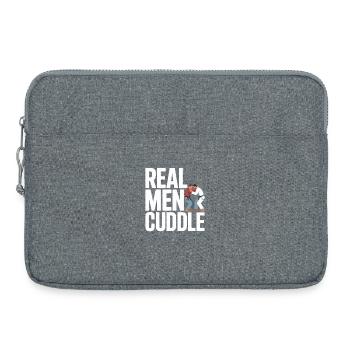 De vrais hommes câlinent Brazilian Jiu Jitsu MMA Judo BJJ - Sacoche pour ordinateur portable 15 pouces - gris chiné - Devant