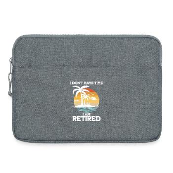 Retired No Time - Laptop bag 15" - heather grey - Front