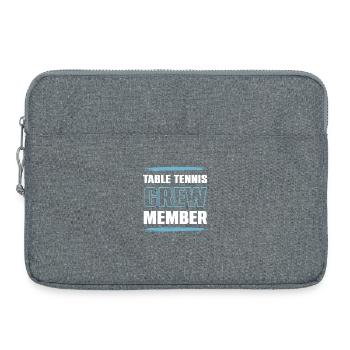 Équipe de tennis de table - Sacoche pour ordinateur portable 15 pouces - gris chiné - Devant