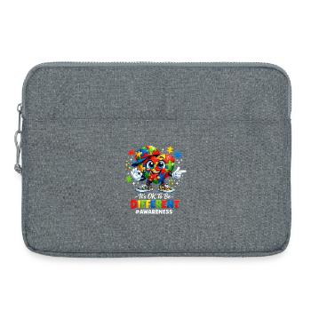 It's OK To Be Different Autismus Awareness Puzzle  - Laptoptasche 15" - Grau meliert - Vorne