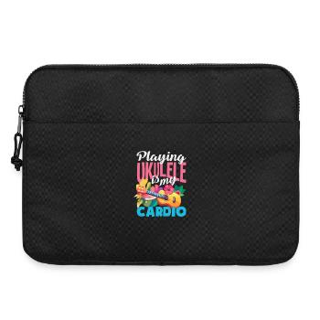 Playing Ukulele Is My Cardio Hawaii Musik Spruch - Laptoptasche 15" - Schwarz - Vorne