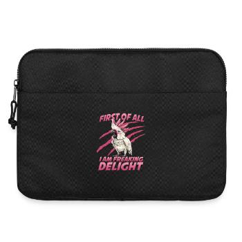 Crested cockatoo exotic bird parrot holder - Laptop bag 15" - black - Front