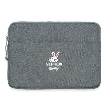 Joyeuse Pâques, douce chasse aux œufs du lapin, œufs de Pâques - Sacoche pour ordinateur portable 15 pouces - gris chiné - Devant