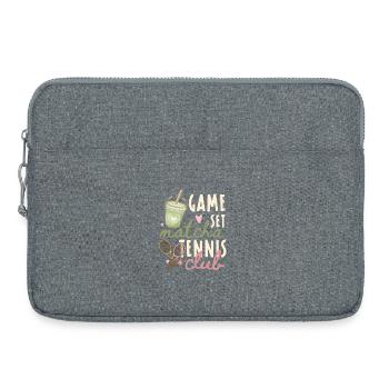 Club de tennis matcha rétro - Sacoche pour ordinateur portable 15 pouces - gris chiné - Devant