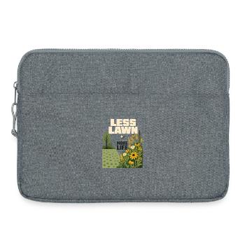 Less Lawn More Life Native Pollinator Garden - Laptop bag 15" - heather grey - Front