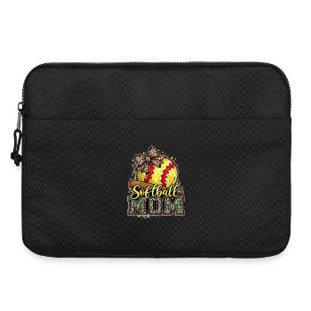 Softball Mom: Trendy Mom Softball Gift - Laptop bag 15" - black - Front
