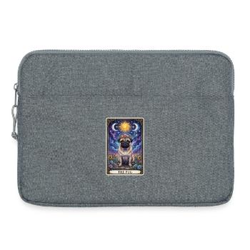 Illustration du Tarot Soleil-Lune Carlin - Sacoche pour ordinateur portable 15 pouces - gris chiné - Devant