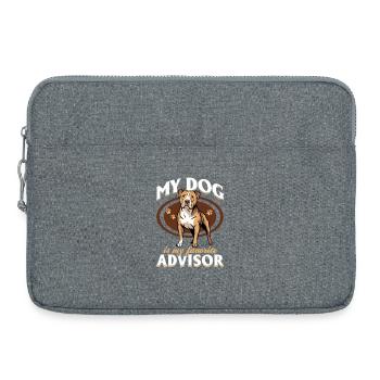 Pitbull Terrier Pittie Dog Breed - Laptop bag 15" - heather grey - Front