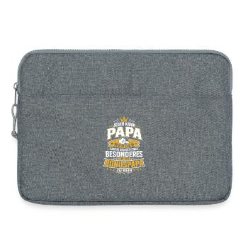 Jeder kann Papa werden – Bonuspapa - Laptoptasche 15" - Grau meliert - Vorne