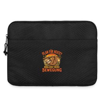 Faultier Plan Heute Wenig Bewegung Shirt - Laptoptasche 15" - Schwarz - Vorne