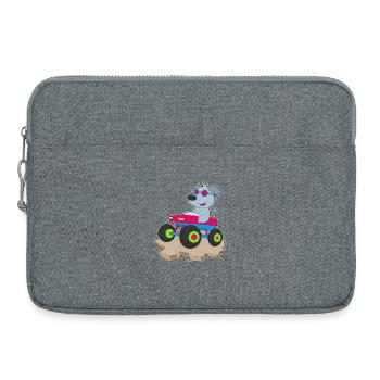 Voiture pour chien - Sacoche pour ordinateur portable 15 pouces - gris chiné - Devant