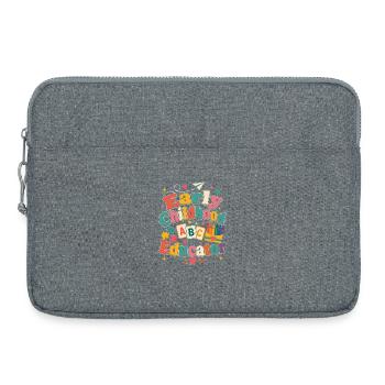 Kunterbunte Frühpädagogik Illustration - Laptoptasche 15" - Grau meliert - Vorne