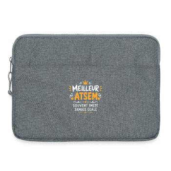 ATSEM - Sacoche pour ordinateur portable 15 pouces - gris chiné - Devant