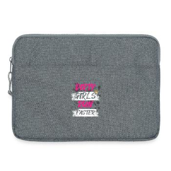 Dirty girls run faster Schlammlauf Mud Run - Laptop bag 15" - heather grey - Front