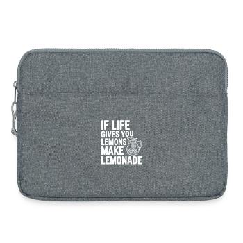 Wenn das Leben dir Zitronen gibt, mach Limonade - Laptoptasche 15" - Grau meliert - Vorne