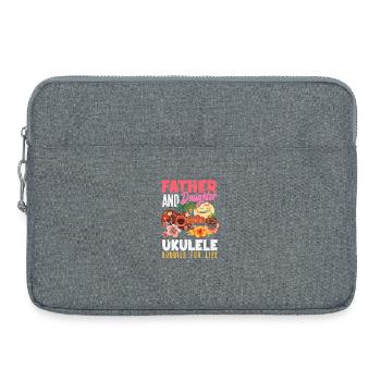 Père et fille Ukulélé Friends Hawaii Music - Sacoche pour ordinateur portable 15 pouces - gris chiné - Devant
